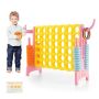 Outdoor game four in a row 120x33x78.5cm., yellow/pink