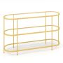 TV table 140x41x82cm., gold color