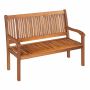 Garden bench 126x63x91cm., brown