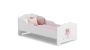 Children's bed Anna with mattress 164 cm x 85 cm x 63 cm, princess with wings