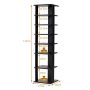 Shoe shelf 28.5x25.5x110cm., black