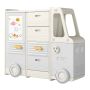Children's shelf 111x34x94cm., beige/gray