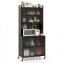 Kitchen cabinet 80x40x178cm., black