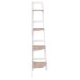 Freestanding shelf 32x32x138cm., white/light brown