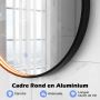 Led wall mirror 4.5x60x60cm., silver color