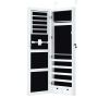 Hanging mirror-jewelry cabinet 37x9.6x120cm., white/black