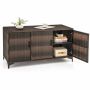 Garden cabinet 135x50x70.5cm., brown
