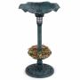 Birdbath 43x43x76cm., green color