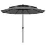 Outdoor umbrella 300x300x245cm., dark gray/black