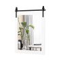 Wall mirror 76.5x56cm., white/black