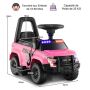Bērnu elektriskais automobilis 62x44x43cm, rozā/melnas krāsas