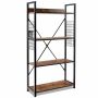 Brīvi stāvoša plaukts 64x24x110cm, brūnas/melnas krāsas