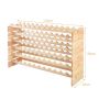 Wine rack 119x29x72cm., light brown
