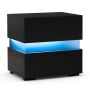Set of 2 bedside tables 45x35x45cm., black