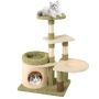 Scratching post 60x40x97cm., green/cream color