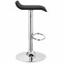 Set of 2 bar stools 39x39x86cm., black/silver color