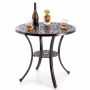 Outdoor table 79x71cm., black/copper color