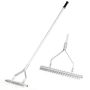 Rake 50x7.5x178cm., silver color