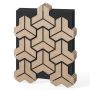 Acoustic wall panels, 4 pcs., 27 slats, 83 × 65 cm