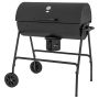Charcoal grill with smoker Outsunny 95x71.5x102cm., black/silver