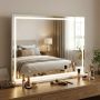 Lighted makeup mirror, 3 lighting colors, 80 × 62.5 × 14 cm