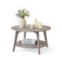 Apvalus kavos staliukas VASAGLE, 2 pakopos, Ø 80 × 45 cm