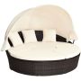 Round outdoor furniture set, with canopy, 192 × 177 × 146 cm