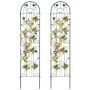 Plant support, 2 pcs, White/green, 86.5 × 20 inches