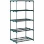 Подставка для растений, 5 ярусов, зелёная, 67 × 138 × 49 см