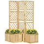 Plant pots with support Outsunny 133x62x165cm., light brown