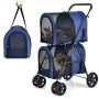Pet Stroller, 4 in 1, 2 Carriers, 50.8 × 68.58 × 105.41 cm