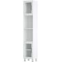Tall bathroom cabinet, 2 open shelves, 2 cabinets, 30 × 180 × 33 cm