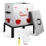Automātiskā vistu barotava VEVOR SS-00184, 6 barošanas atveres, 22,68 kg ietilpība, 48,5 × 58 × 38,5 cm