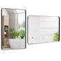 Wall mirror 76.5x56x3cm., silver color