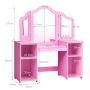 Children's dressing table 107x40x117cm., pink