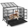 Dog cage 96x65x77cm., black