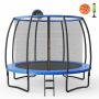 Trampoline 333x333x254cm., black/blue