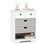 Chest of drawers 58x42x75cm., white/gray