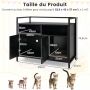 Cat litter box 89x45x74.5cm, black