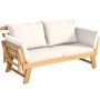 Garden sofa 198x75x75cm., light brown/white