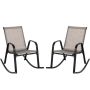 Set of 2 garden chairs 91x62x86cm., brown/black