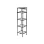Metal living room shelf 30 x 30 x 123.5 cm., black