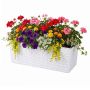Balkona puķu kaste Relaxdays 10053086_8652, 40 l, bez margu turētājiem, Balta/Melna, 50 × 19 × 19 cm