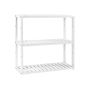 Bamboo shelf with 3 shelves, white