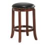 Bar stool, 360° rotating, with footrest, Red, 49.53 × 49.53 × 60.96 cm