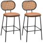 Bar stools, 2 pcs, 52.07 × 48.26 × 106.68 cm