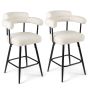 Bar stools, 2 pcs, White/black, 63 × 100 × 54 cm