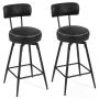 Bar stools, 2 pcs, Black, 46 × 98 × 41 cm