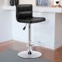 Bar stools, 2 pcs, Black, 40 × 42 × 89–108 cm