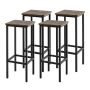 Bar stools, 4 pcs, 30 × 30 × 65 cm